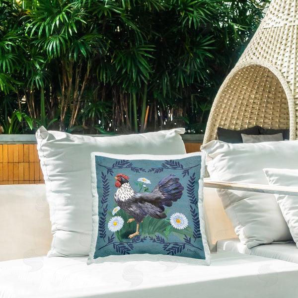 Stupell Industries Paul Brent | Country Hen & Ferns Printed Throw Pillow