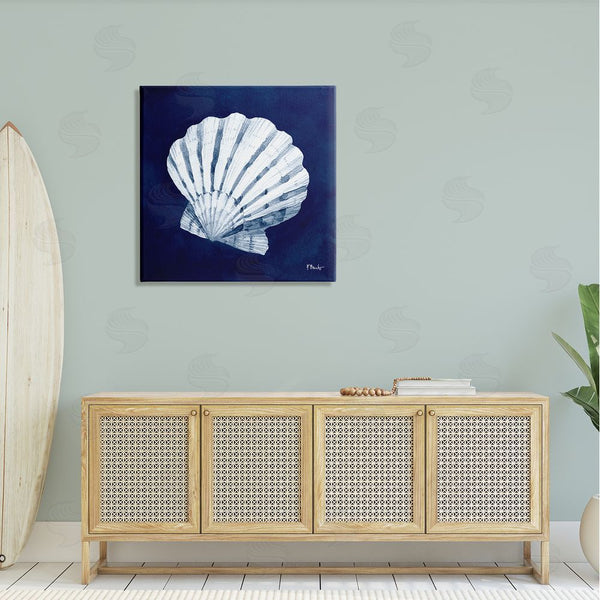 Stupell Industries Paul Brent | Cyanotype Shells Traditional Scallop Wall Art