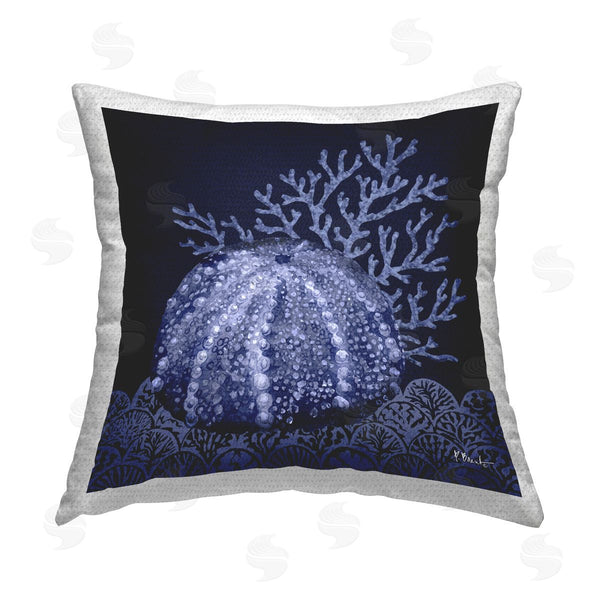 Stupell Industries Paul Brent | Dark Sea Urchin Printed Throw Pillow