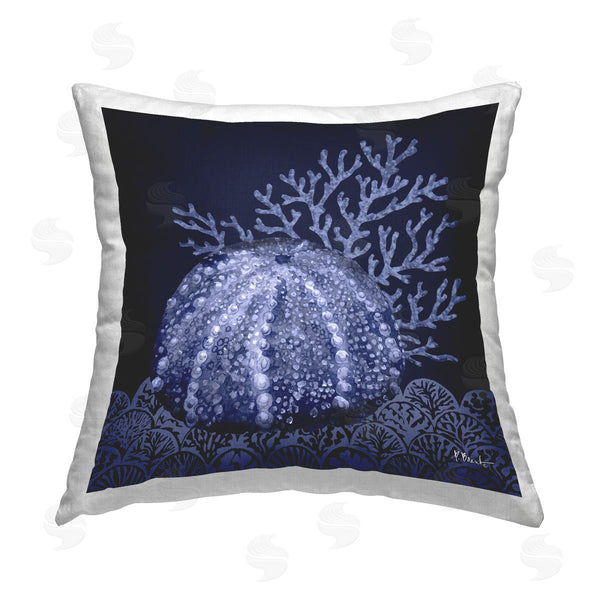 stupell industries Paul Brent | Dark Sea Urchin Printed Throw Pillow