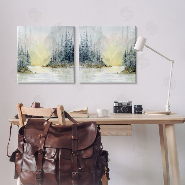 Stupell Industries Paul Brent | Distant Deer Bear Pine Trees Wall Art