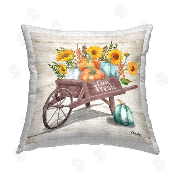 Stupell Industries Paul Brent | Farm Fresh Wagon Printed Throw Pillow