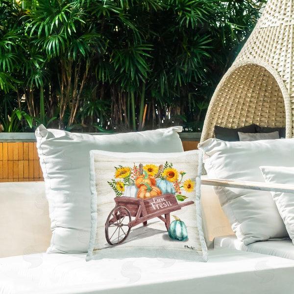 Stupell Industries Paul Brent | Farm Fresh Wagon Printed Throw Pillow