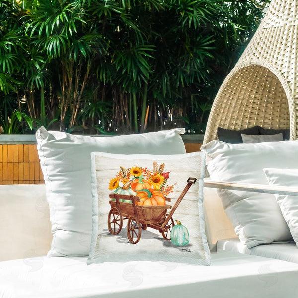 Stupell Industries Paul Brent | Farm Harvest Wagon Printed Throw Pillow