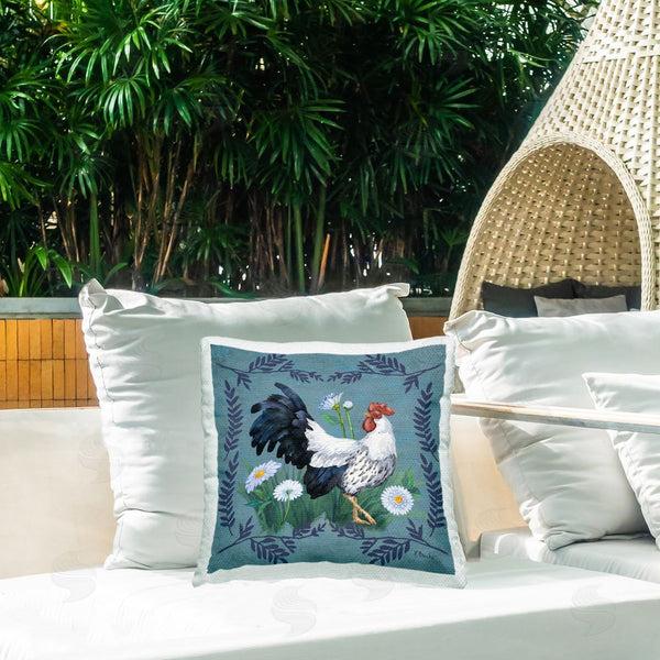 Stupell Industries Paul Brent | Ferns & Rooster Printed Throw Pillow