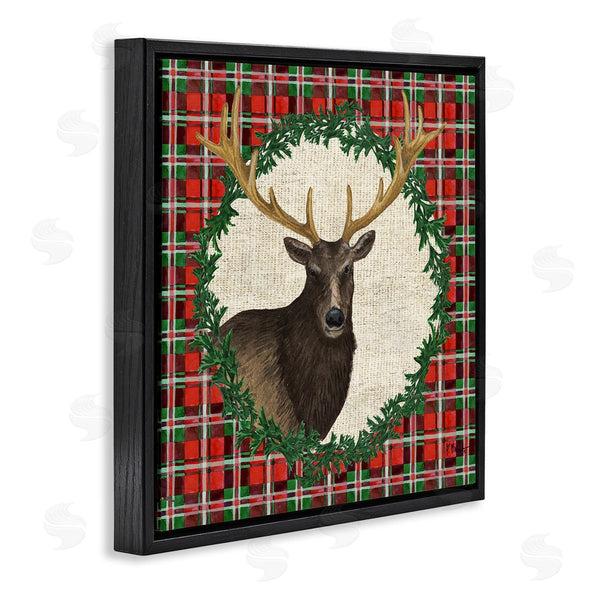 Stupell Industries Paul Brent | Festive Plaid Elk Wall Art