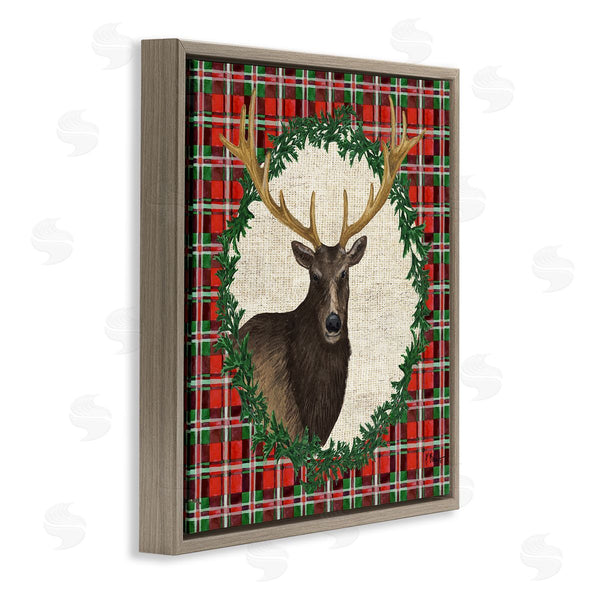 Stupell Industries Paul Brent | Festive Plaid Elk Wall Art