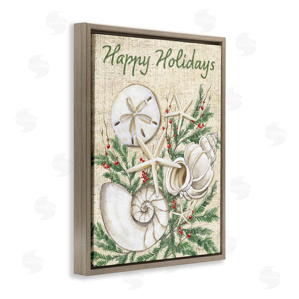 Stupell Industries Paul Brent | Festive Seashells & Holly