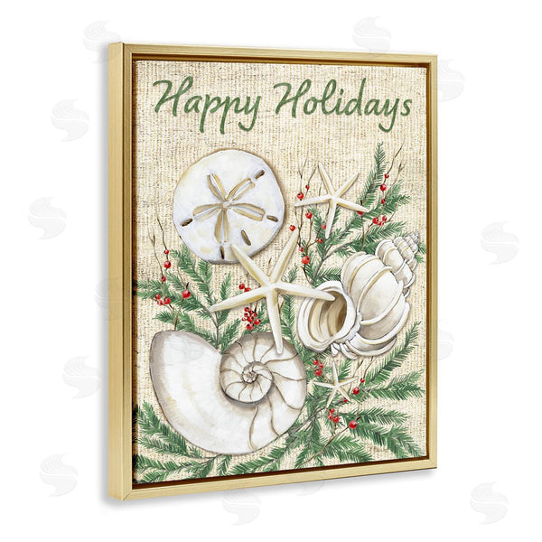 Stupell Industries Paul Brent | Festive Seashells & Holly