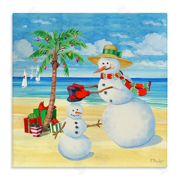 stupell industries Paul Brent | Festive Snowman Beach Wall Art