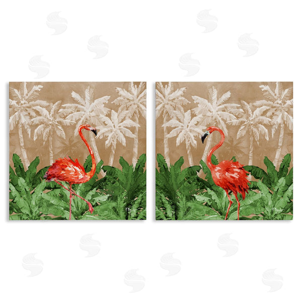 stupell industries Paul Brent | Flamingoes in the Jungle Wall Art
