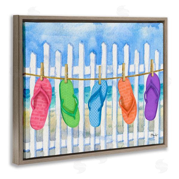 Stupell Industries Paul Brent | Flip Flop Clothesline