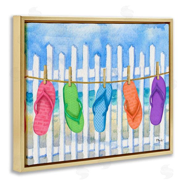 Stupell Industries Paul Brent | Flip Flop Clothesline