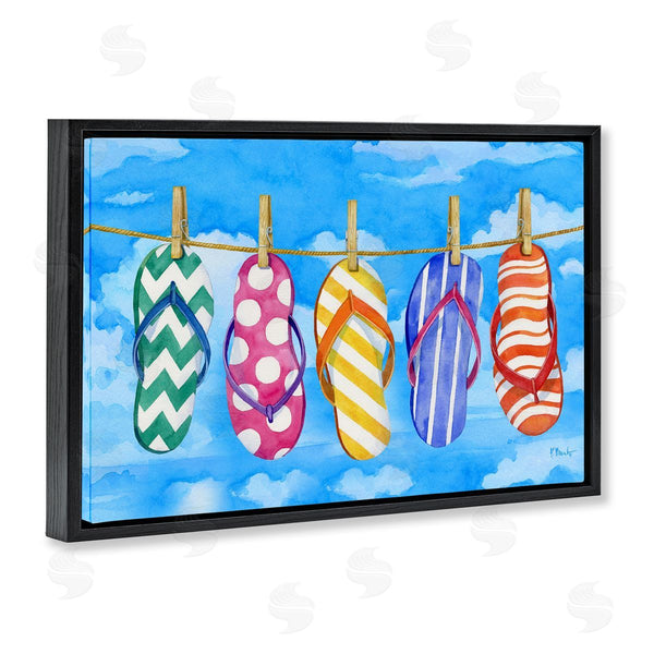 Stupell Industries Paul Brent | Flip Flops On Clothesline