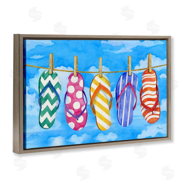 Stupell Industries Paul Brent | Flip Flops On Clothesline