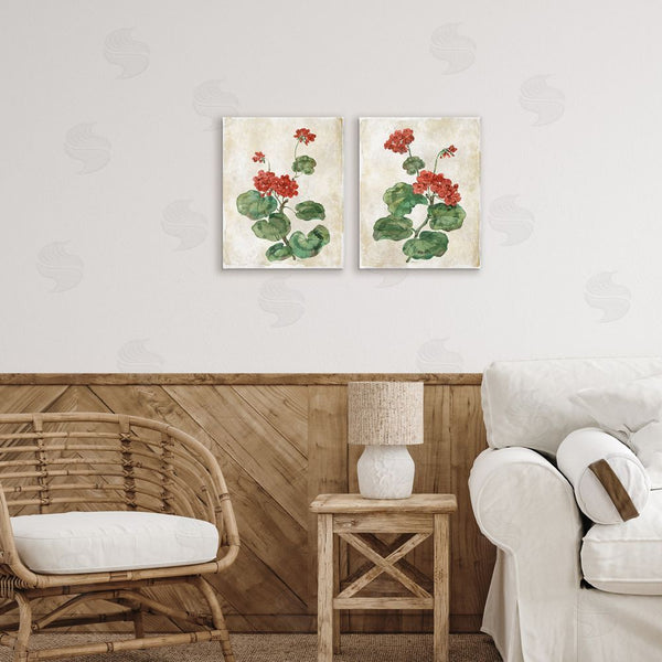 Stupell Industries Paul Brent | Floral Journal Red Flower Painting