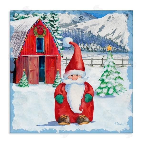 stupell industries Paul Brent | Frosty Barn Gnome Wall Art