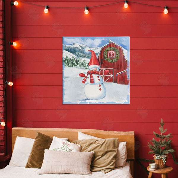Stupell Industries Paul Brent | Frosty Barn Snowman Wall Art