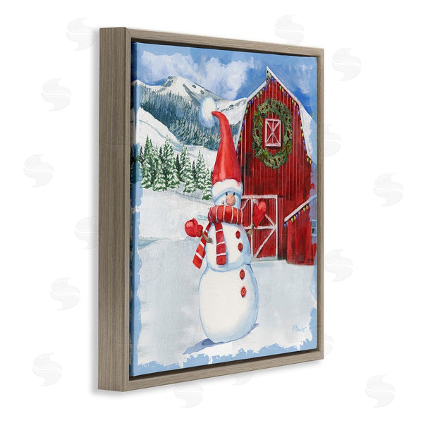 Stupell Industries Paul Brent | Frosty Barn Snowman Wall Art