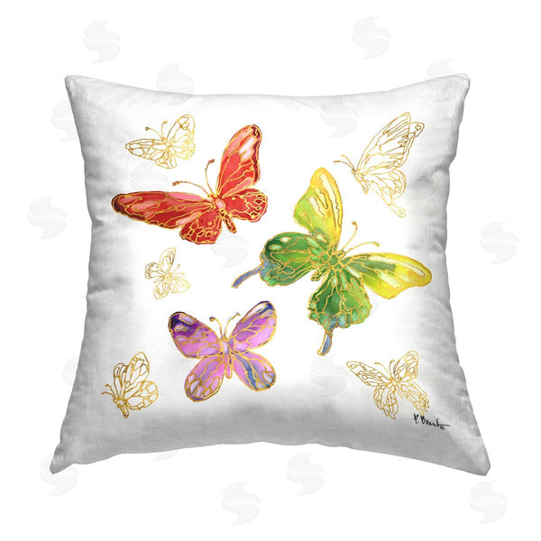 stupell industries Paul Brent | Glam Butterfly Shapes Printed Throw Pillow