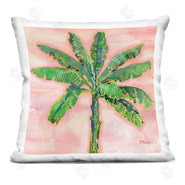 stupell industries Paul Brent | Glam Detail Tropical Palm Printed Throw Pillow
