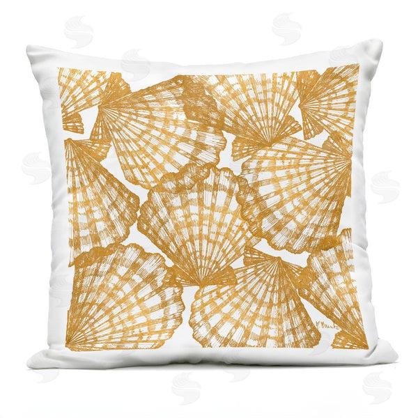 Stupell Industries Paul Brent | Gold Tropez Shells Printed Throw Pillow