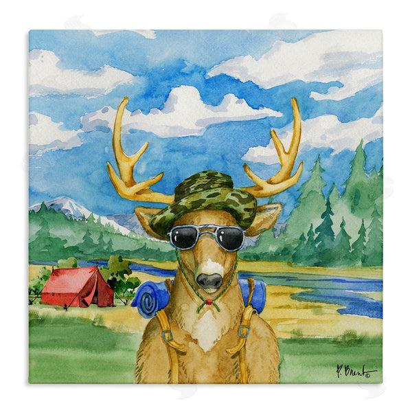 stupell industries Paul Brent | Happy Camper Deer Forest Hike Wall Art