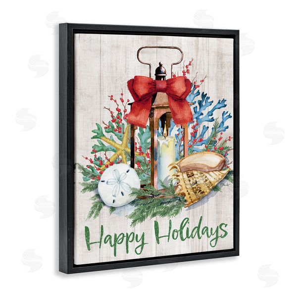Stupell Industries Paul Brent | Happy Holidays Nautical Lantern Wall Art