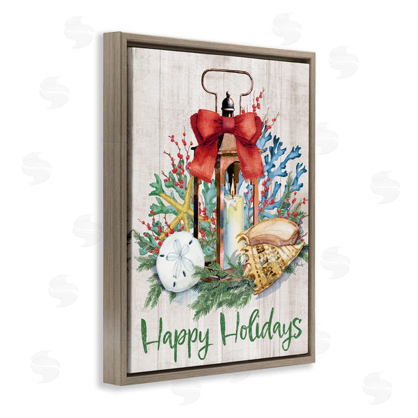 Stupell Industries Paul Brent | Happy Holidays Nautical Lantern Wall Art