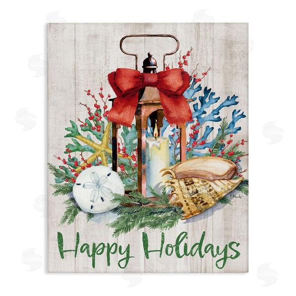 stupell industries Paul Brent | Happy Holidays Nautical Lantern Wall Art
