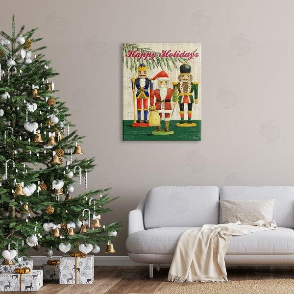 Stupell Industries Paul Brent | Happy Holidays Nutcrackers Wall Art