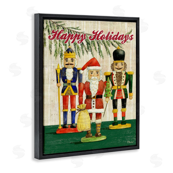 Stupell Industries Paul Brent | Happy Holidays Nutcrackers Wall Art