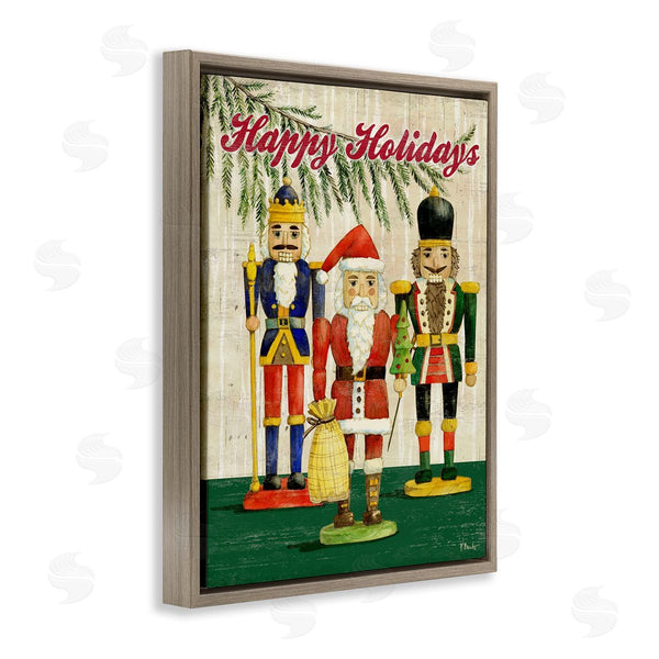 Stupell Industries Paul Brent | Happy Holidays Nutcrackers Wall Art