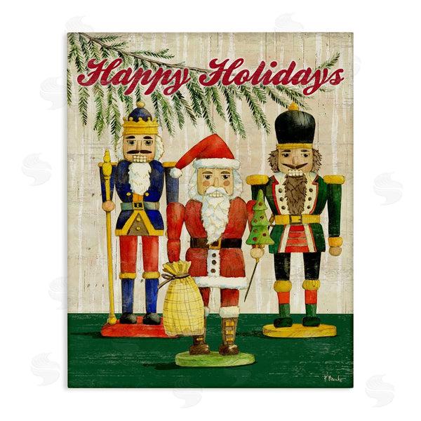 stupell industries Paul Brent | Happy Holidays Nutcrackers Wall Art