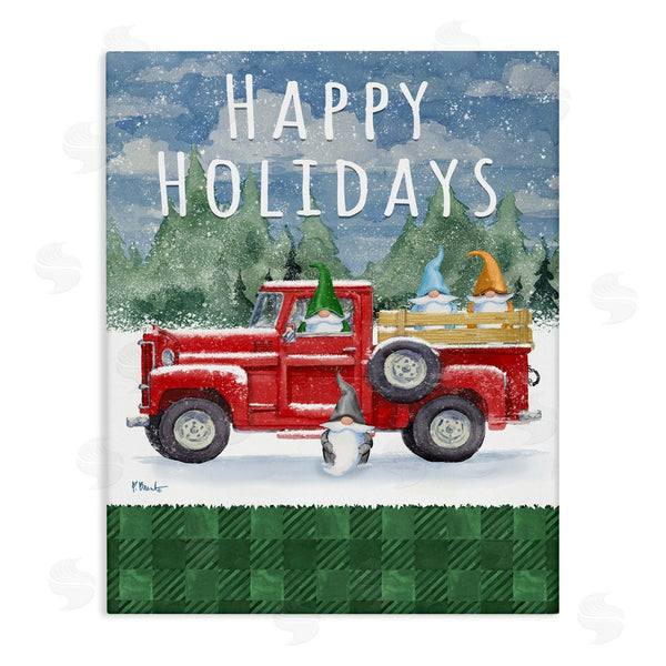 stupell industries Paul Brent | Happy Holidays Truck Wall Art