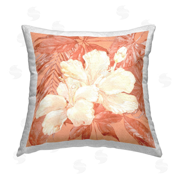 Stupell Industries Paul Brent | Hibiscus Flower Bunches Printed Throw Pillow