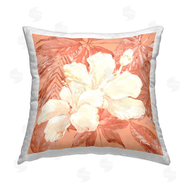 stupell industries Paul Brent | Hibiscus Flower Bunches Printed Throw Pillow