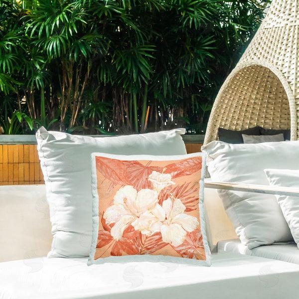 Stupell Industries Paul Brent | Hibiscus & Palm Bundle Printed Throw Pillow