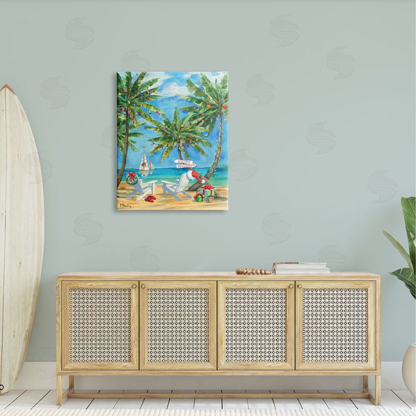 Stupell Industries Paul Brent | Holiday Palms Warm Island Winter Wall Art