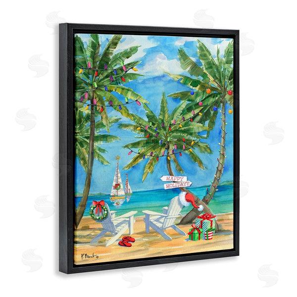 Stupell Industries Paul Brent | Holiday Palms Warm Island Winter Wall Art