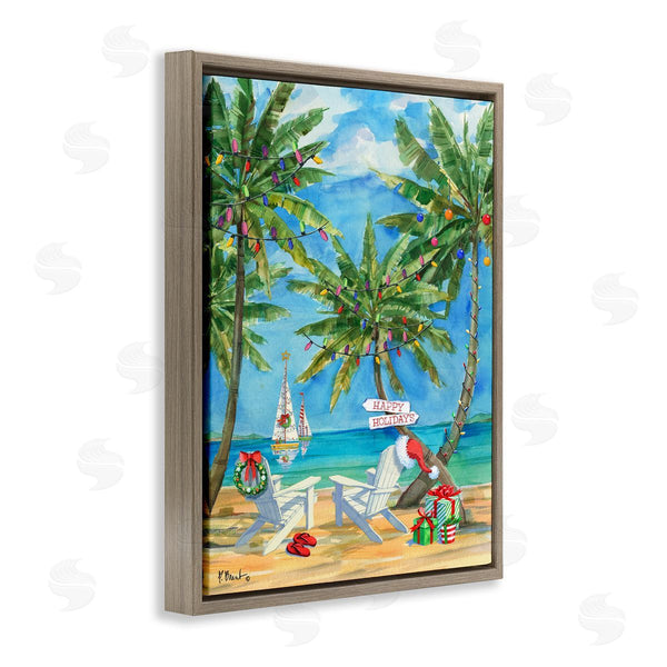Stupell Industries Paul Brent | Holiday Palms Warm Island Winter Wall Art