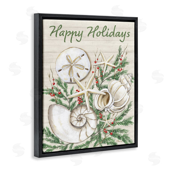 Stupell Industries Paul Brent | Holiday Seashells & Holly