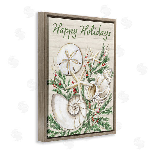 Stupell Industries Paul Brent | Holiday Seashells & Holly