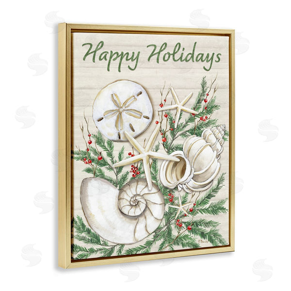 Stupell Industries Paul Brent | Holiday Seashells & Holly