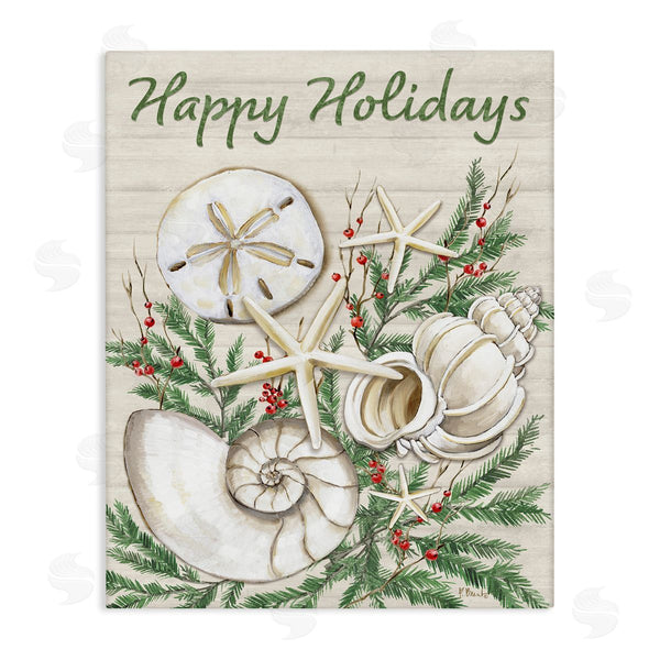 stupell industries Paul Brent | Holiday Seashells & Holly