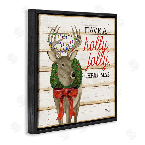 Stupell Industries Paul Brent | Holly Jolly Christmas Deer Wall Art