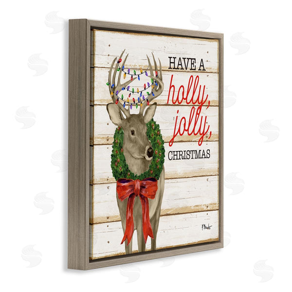 Stupell Industries Paul Brent | Holly Jolly Christmas Deer Wall Art