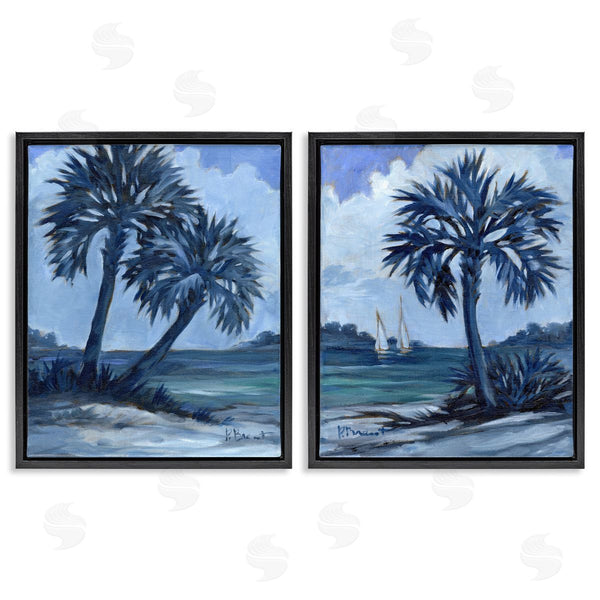 Stupell Industries Paul Brent | Impressions Of Indigo Palms Wall Art