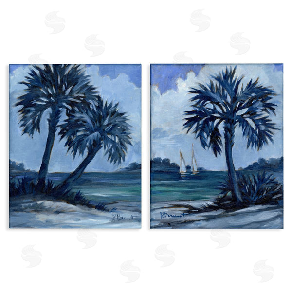 stupell industries Paul Brent | Impressions of Indigo Palms Wall Art
