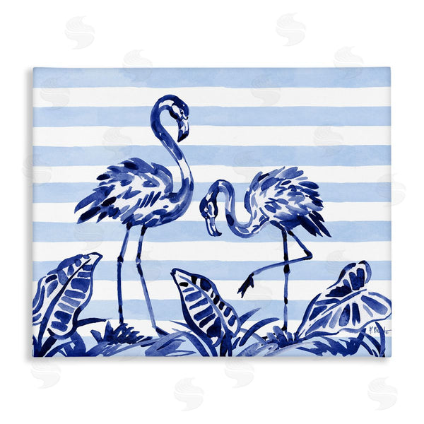 stupell industries Paul Brent | Indigo Brushstroke Flamingos